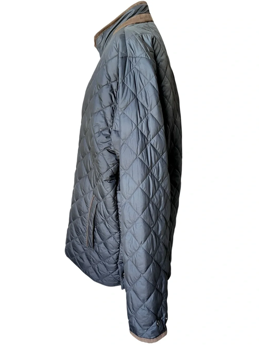 Peter Millar GraySuffolk Quilted Travel Coat Jacket Men's XL w/Bottle Opener